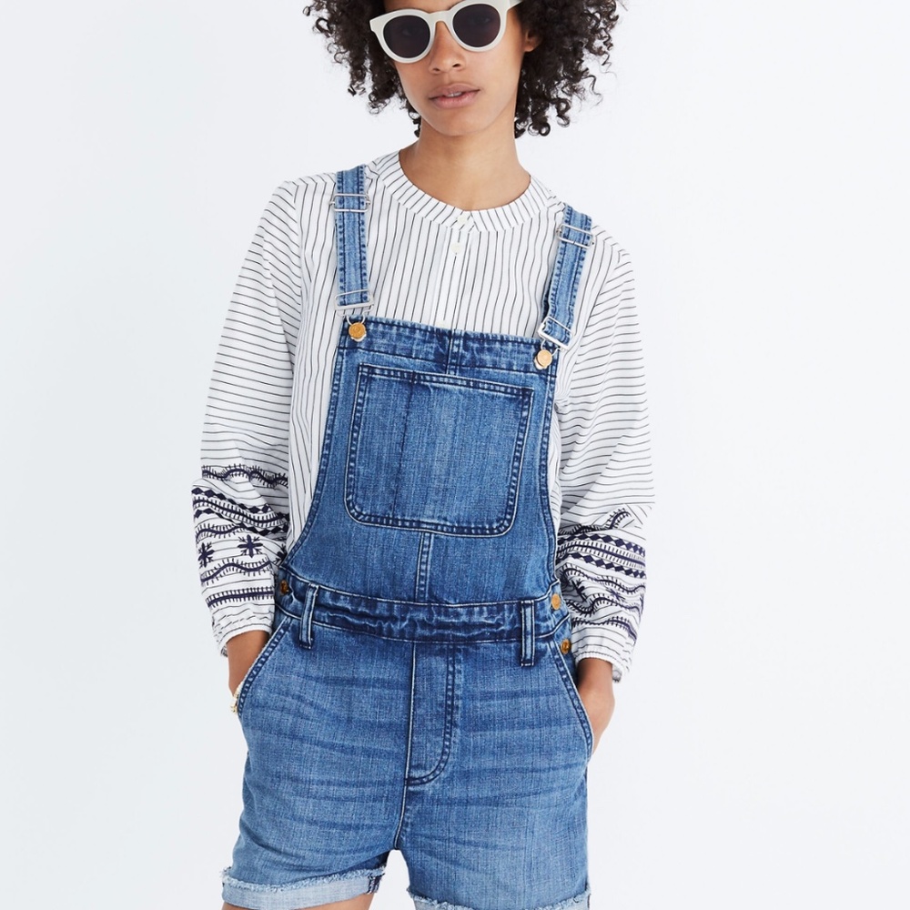 Madewell Overalls Shortalls Denim Shorts